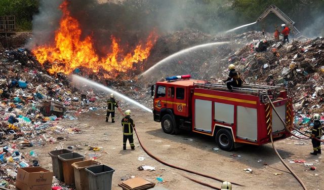 KESTEL’DE ÇÖPLÜK YANGINI KONTROL ALTINA ALINDI