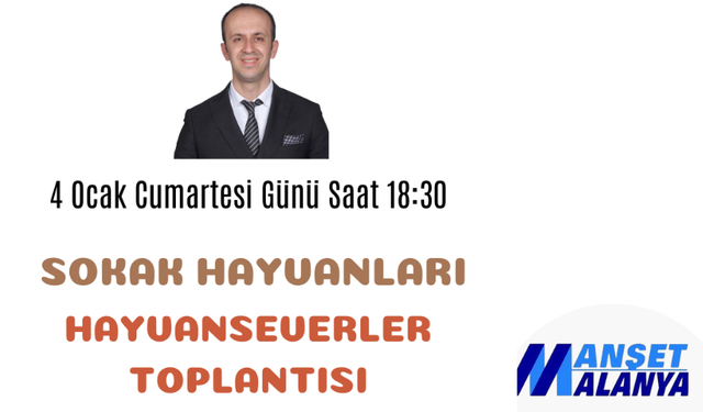 Alanya’da Sokak Hayvanları İçin Hayvanseverler Toplantısı Düzenleniyor