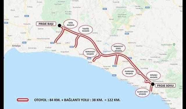 Alanya-Antalya Otoyolu Büyük Bir Yıkıma Yol Açıyor