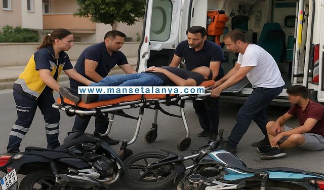 Alanya’da Ters Yön Faciası: İki Motosiklet Kafa Kafaya Çarpıştı!