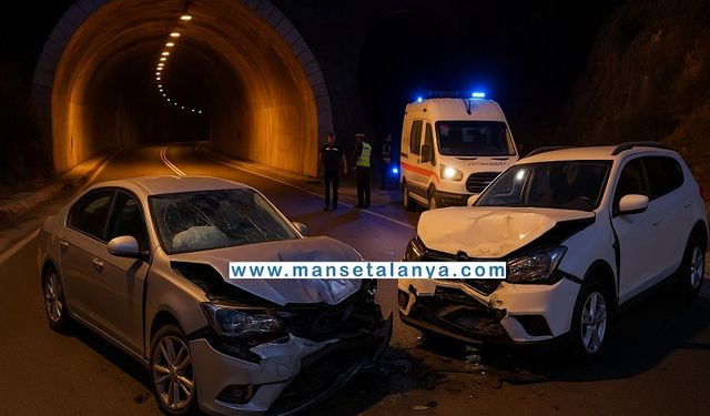 Kuşyuvası Yolunda Tünel Çıkışında Kaza: 2 Yaralı