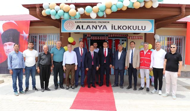 ALANYA’NIN EĞİTİM SEVGİSİ MARAŞ’TA HAYAT BULDU: PAZARCIK’TA “ALANYA İLKOKULU” AÇILDI