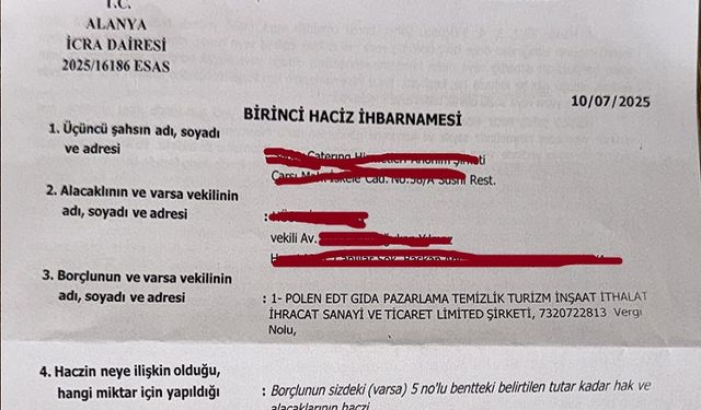 Alanya’da Yeni Kriz: Polen Gıda Dosyasından Yüzlerce Şirkete Haciz Gönderildiği İddiası