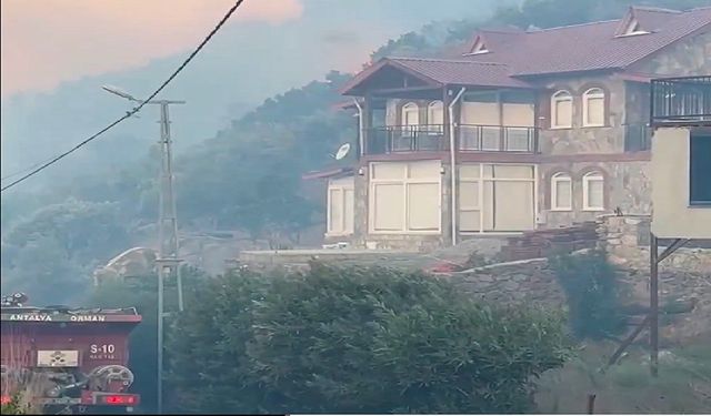 Alanya’nın Aliefendi Mahallesi’nde dün gece başlayan yangına sabahın ilk ışıklarıyla birlikte havadan da müdahale başlad