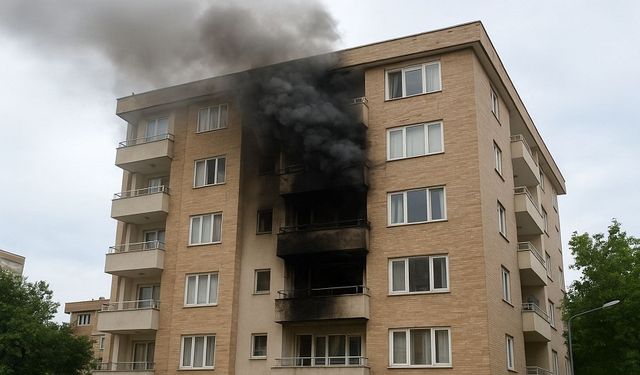 Avsallar’da 7 Katlı Binada Korkutan Yangın