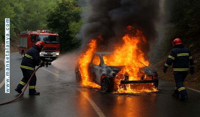 Gedevet Yokuşunda Korku Dolu Anlar: 5 Bin Km’deki Araç Yandı!