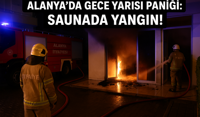 ALANYA’DA GECE YARISI PANİĞİ: SAUNADA YANGIN!