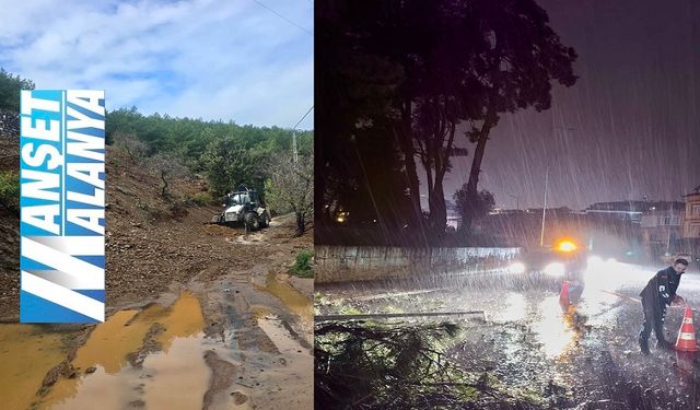 Alanya Belediyesi’nden Fırtına Mesaisi: Ekipler Gece Boyu Sahadaydı