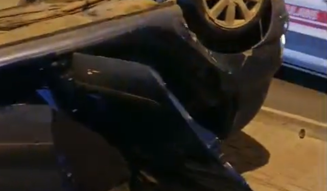 Sıcak görüntüler. Gece Yarısı Çevre Yolu’nda Kaza: İki Genç Yaralandı