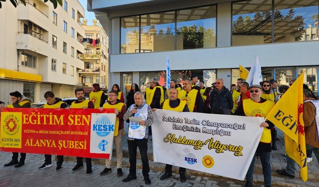 Maaş Zammı Kiraya Gitti” Alanya’da İş Bırakma Eylem