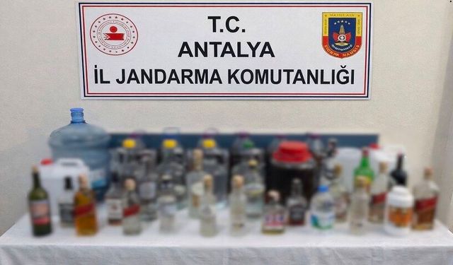 Kemer’de Kaçak Alkole Jandarma Darbesi