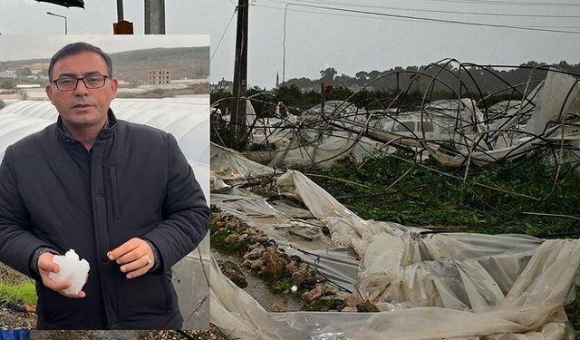 Dolu, Alanya’da Seraları Parçaladı: 8 Üretici Zarar Gördü