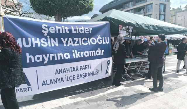Alanya Hacet Meydanı’nda Gözler Doldu: Şehit Lider Yazıcıoğlu Anıldı