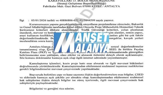 Alanya Çakallar’da Otoyol Gerilimi: Cami ve Mezarlık Güzergâhta!