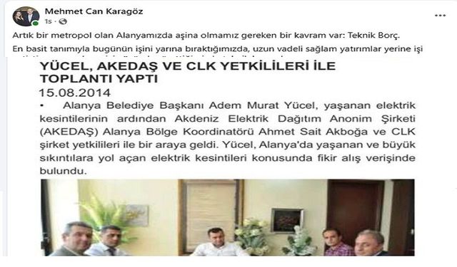 Karagöz’den Yücel’e “Teknik Borç” Göndermesi: 2014’te Ne Varsa Bugün de O!