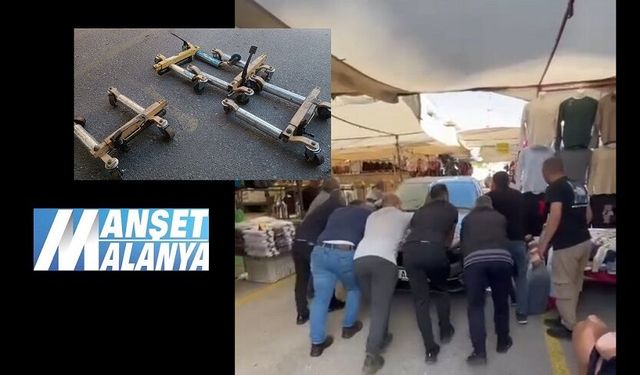 Alanya Pazarcılarından Olay Çözüm: Mini Çekici Gibi Sistem”
