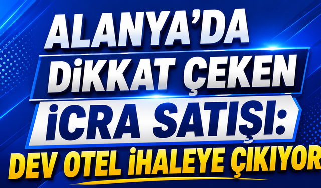 Alanya Hotel İcradan Satılıyor