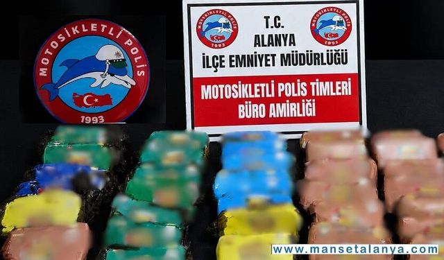 Alanya’da Şüpheli Motosiklete Operasyon: 4 Kilodan Fazla Uyuşturucu Ele Geçirildi