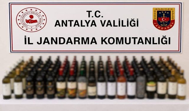 Jandarmadan Alanya’da Kaçak Alkol Operasyonu
