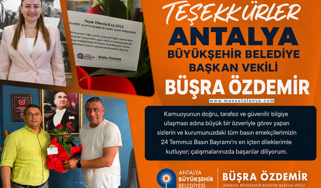 Antalya Büyükşehir Belediye Başkan Vekili Büşra Özdemir Manşet Alanya'yı Unutmadı