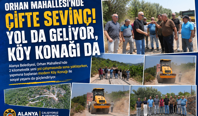 Alanya’nın Kırsalına Hizmet Mesaisi: Toz Yerini Asfalta Bırakıyor