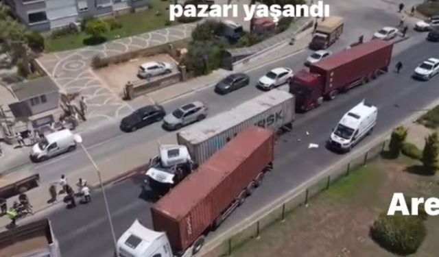 Alanya da üç TIR zincirleme kazaya karıştı, D-400’de trafik kilitlendi