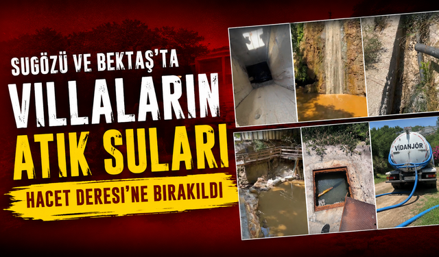 Sugözü ve Bektaş’ta Villaların Atık Suları Hacet Deresi’ne Bırakıldı: Başkan suç duyurusunda bulundu