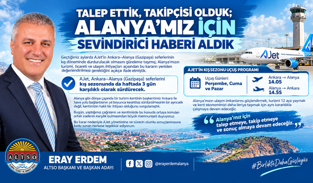 ERAY ERDEM’İN ISRARLI TAKİBİ SONUÇ VERDİ: “UÇUŞ YOK” DERKEN MÜJDE GELDİ!