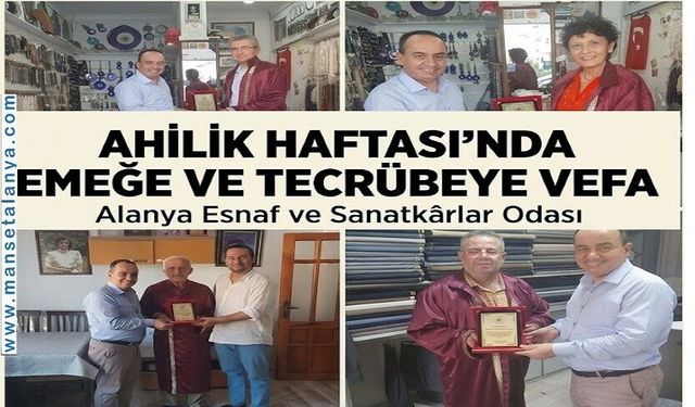 ALESO’DAN EMEĞE VE TECRÜBEYE ANLAMLI VEFA: AHİLİK RUHU ALANYA’DA YAŞATILIYOR