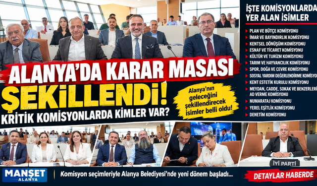 ALANYA’DA KARAR MASASI ŞEKİLLENDİ! KRİTİK KOMİSYONLARDA KİMLER VAR?