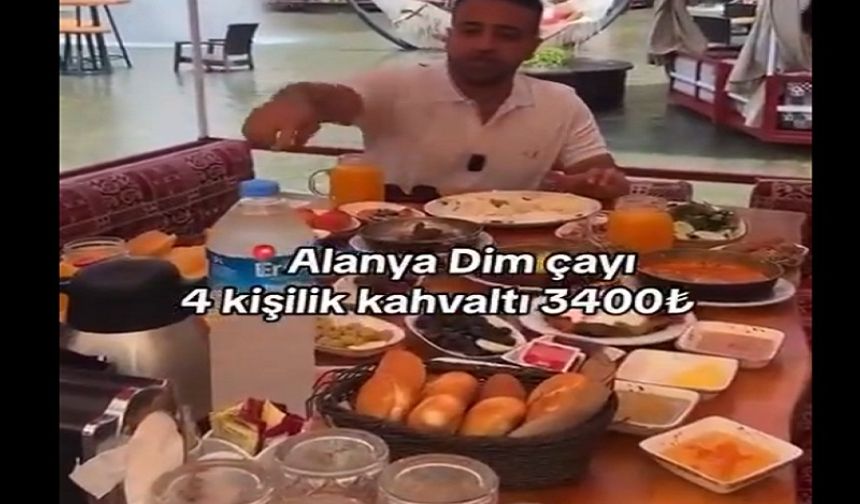 Alanya’da Serpme Kahvaltı Fiyatı Sosyal Medyada Gündem Oldu