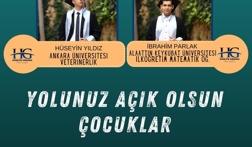 Başlık Hüseyin Girenes Fen Lisesi Gurur Tablosu