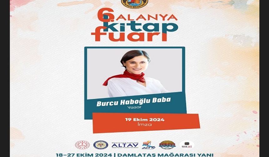 Alanya kitap fuarında Burcu Baba sürprizi!