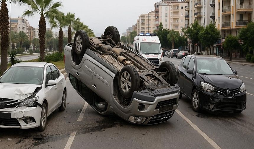 Mahmutlar D400’de Zincirleme Kaza: 3 Araç Çarpıştı, Yaralılar Var