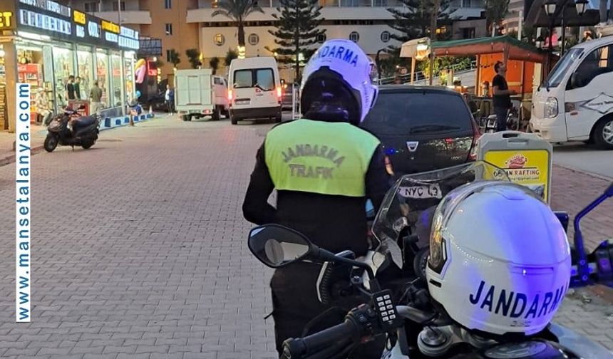 Alanya'da bir günde motosikletlere büyük ceza