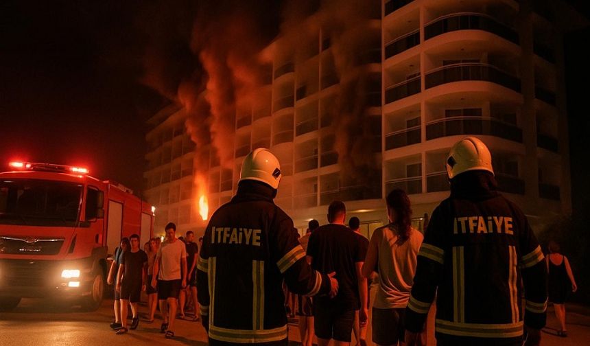 Asrın Beach Hotel’de Yangın Paniği: 600 Turist Gece Yarısı Tahliye Edildi
