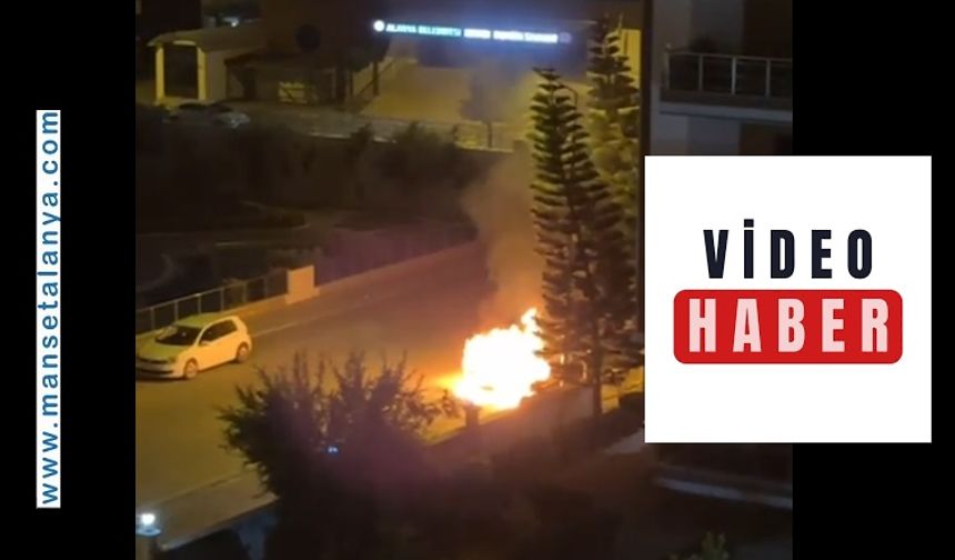 Alanya Kestel’de sabaha karşı çıkan yangın mahalleliyi sokağa döktü