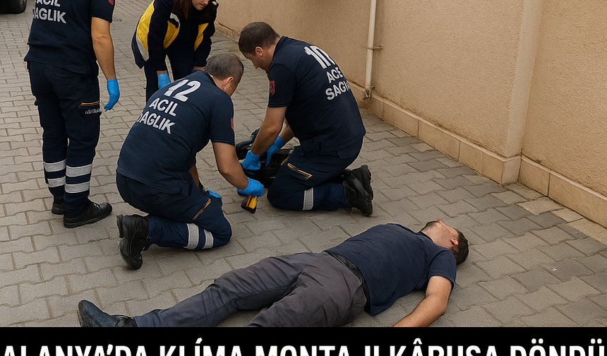 Alanya’da Klima Montajı Faciası: Genç İşçi Hayat Savaşı Veriyor