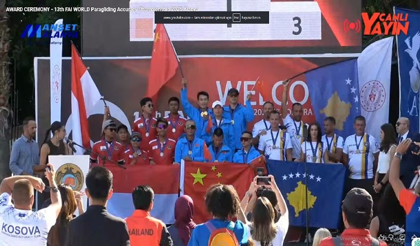 Alanya-13. Dünya Yamaç paraşütü ödül töreni- Canlı Yayın