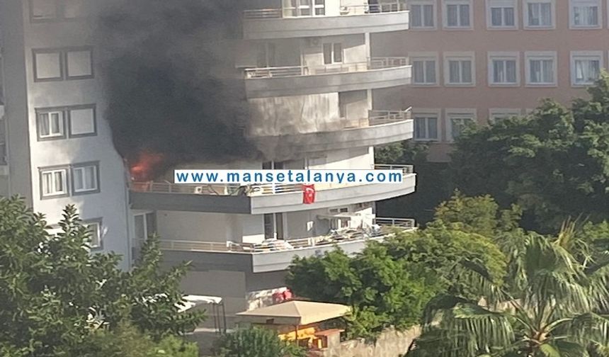 Alanya Cikcilli’de Apartman Dairesinde Korkutan Yangın!