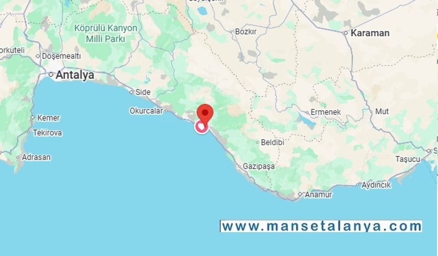 Alanya Merkezine 2 Km Yakınında Deprem! Erken Uyarı Sistemi Devrede