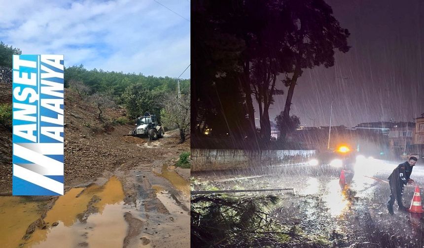 Alanya Belediyesi’nden Fırtına Mesaisi: Ekipler Gece Boyu Sahadaydı