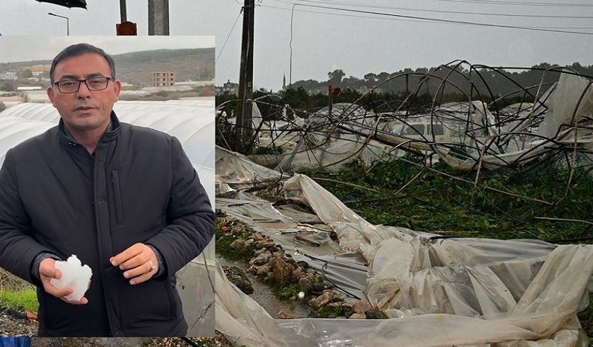Dolu, Alanya’da Seraları Parçaladı: 8 Üretici Zarar Gördü