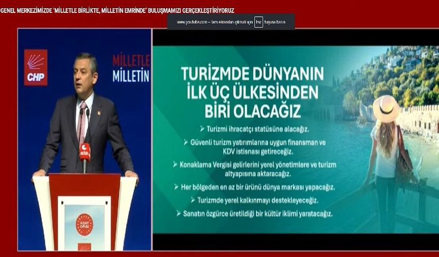Özgür Özel’den Turizm Vizyonu: Sunumda Alanya Detayı Dikkat Çekti