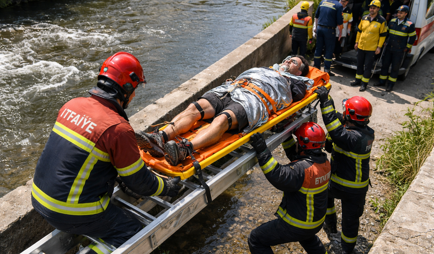 Alanya’da Çaya Düşen Vatandaş İçin Seferberlik