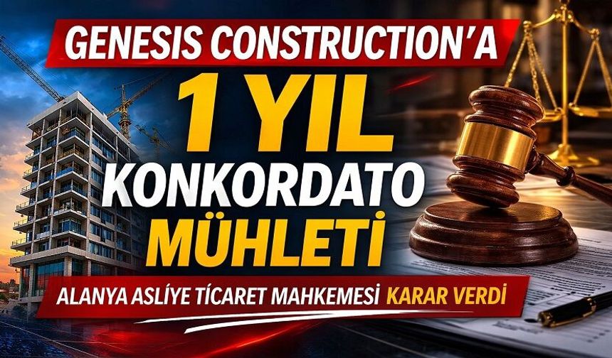 Alanya’da Genesis Construction İçin Konkordato Kararı