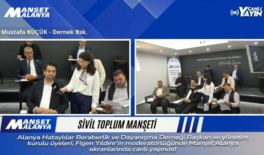 MANŞET ALANYA EKRANLARINDA HATAY: CANLI YAYINDA DUYGU DOLU ANLAR