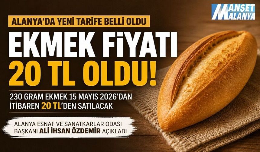 Alanya’da Ekmeğe Zam: