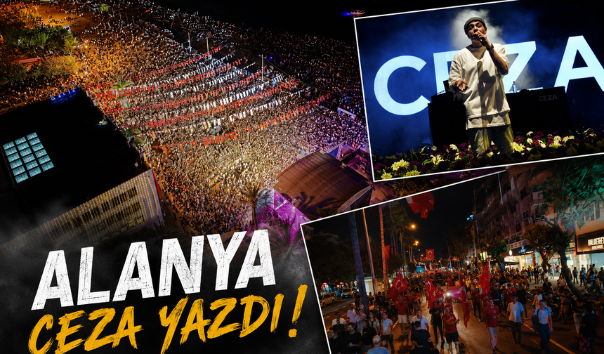 Alanya’da 19 Mayıs Coşkusu Zirve Yaptı: Ceza Sahneye Çıktı, Meydan İnledi
