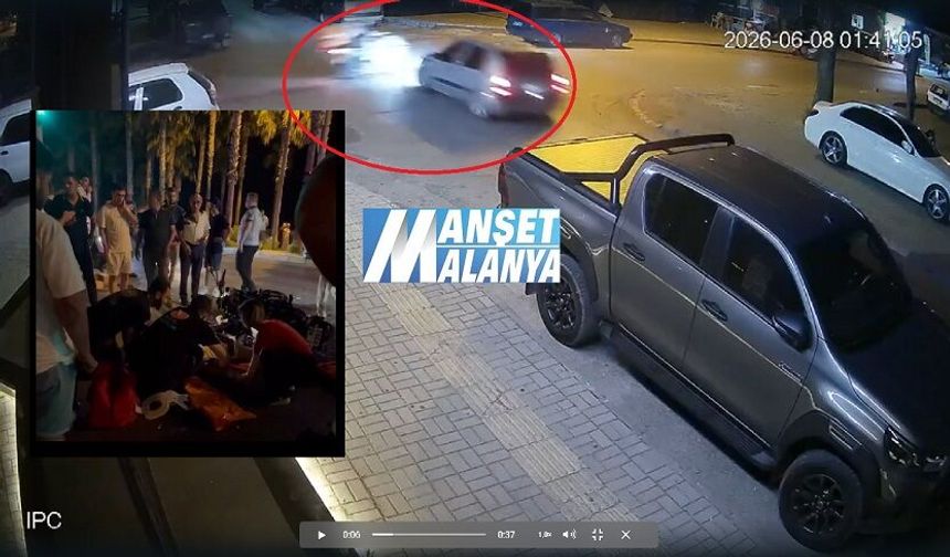 Mahmutlar’da Akıllara Durgunluk Veren Kaza Kamerada